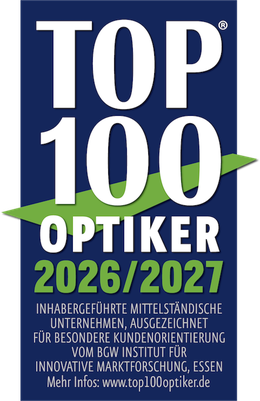 TOP 100 Optiker 2026/2027 – ausgezeichnet vom BGW Institut für besondere Kundenorientierung